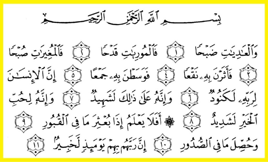 Surah Al Adiyat 